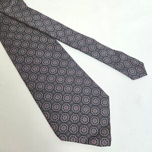 Don‎ Loper Beverly Hills 100% Silk Medallion Foulard Neck Tie Vintage 55"L 3.5"W